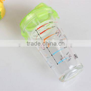 2015 China New Design Elegant Customize Tempered Glass Drinking Bottle With Multiple Cover Decal Scale photo-5