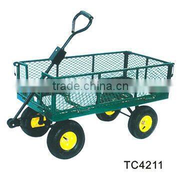 wire mesh garden Tool Cart TC4211 with four wheels