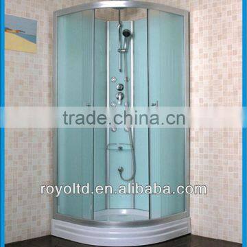 Bathroom 90X90X205cm tempered glass shower cabin with sliding door Y527