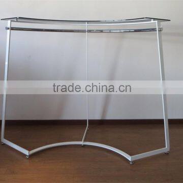 Floor Standing Curve Rail Shopping Mall T-Shirt Display Rack photo-2
