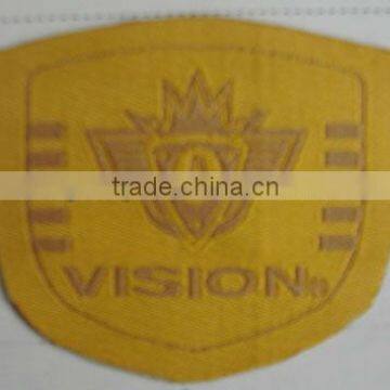 Fashion yellow woven label for clothing