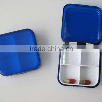 pill case with 4 compartment,plastic weekly pill case