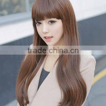 2014 New High Quality Pretty Hair Wigs Japanese Fiber Hair Long Straight Wigs Synthetic Hair Wig