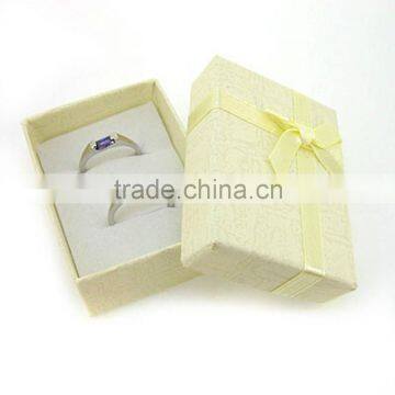 wholesale yellow double diamond ring box, paper jewelry box