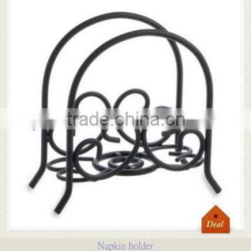 Metal antique flower napkin holder