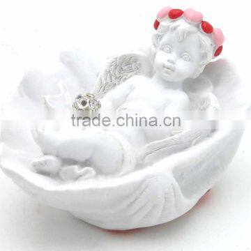 Angel lying in clam resin angel garden statue decoration