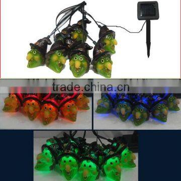 color changing resin witch solar light for halloween decoration