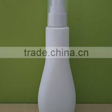 Personal care use PET material 100ml plastic bottle with lotion pump and transparent cap