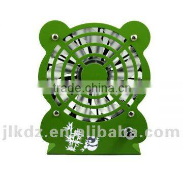 green metal USB powered cooling fan with panda shape