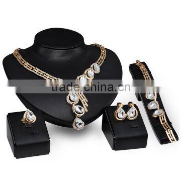 Luxury Clear Crystal Rhinestone Droplet Bride Wedding jewelry Sets Monkey Jewelries For Women