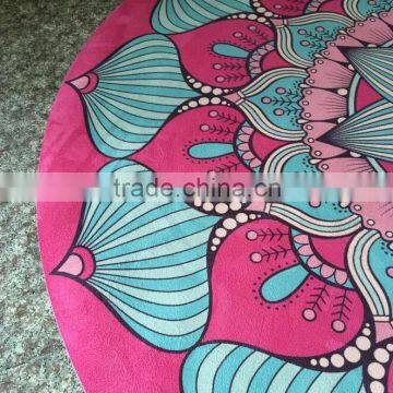 Wholesale Custom Printed Portable Thin Rubber Round Mat photo-5