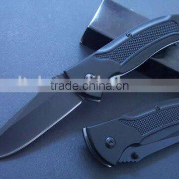 OEM 440 stainless steel hunting knife black blade knife