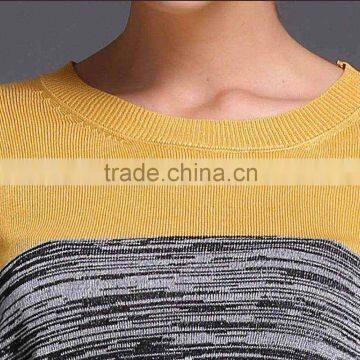 Woman Spring Autumn Sweater 2016 Female Knitting Thin Striped Pullover Three-Quarters Sleeve photo-4