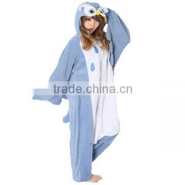 New Cute Big Eye Bird Blue Owl Adult Animal Best Seller Full Body Party Costume photo-2