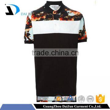 Daijun oem fashion high quality short sleeves with 200g sublimation printing multi colored latest polo shirt designs for men