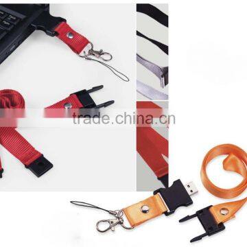 Hot sale OEM cheap promotional colorful customized printed lanyard usb wholesale, promotional lanyard usb 4gb