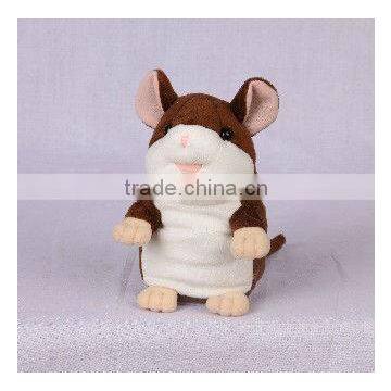 Cute plush Hamster with moving up & down, can learn to talk, electronic & movement plush toys