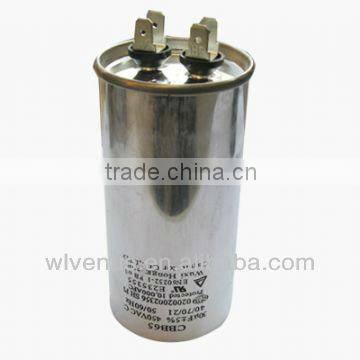 aluminum case cbb65 air condition ac motor capacitor 7uf 40uf