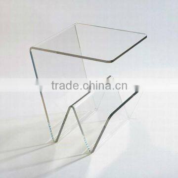 1/2'' Thick Clear Plexiglass Lucite Acrylic Side Table