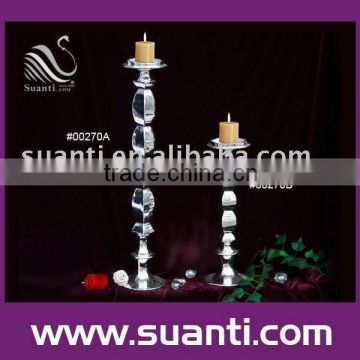 Crystal / polyresin decorative wedding candle holder