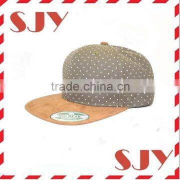 Custom All Over Print Dot 5 Panel Hat With Suede Brim photo-2