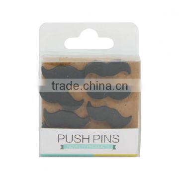 mustache shaped push pins/novel pins /high quality