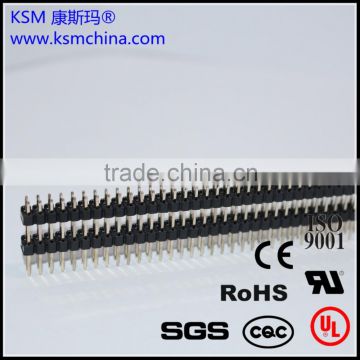 2.54mm double plastic double row pin male header connector(pin length19mm)