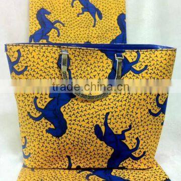 Haniye 2016 african wax print fabric/ankara hand bag/wax sets high quality for african women