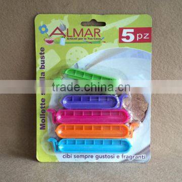 5pcs bag clips plastic 2 styles assorted Bread bag closure clips #TG22408-5PK