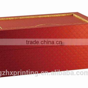 Sliding Lid Wooden Wrap Box with PU Direct from Factory