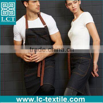 china factory customized apron made from denim jeans