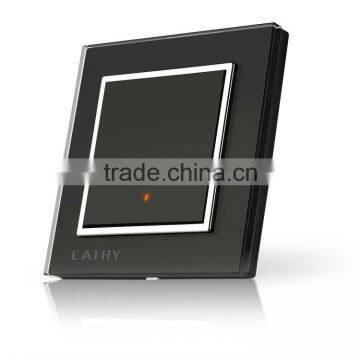 1 GANG 1 WAY BLACK TABLET SWITCH,NEW STYLE WALL SWITCH,GLASS PANEL SWITCH