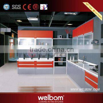 2016 New Welbom Interior Kitchen Cabinets Red Bespoke Modular Modern Kitchen Cabinet