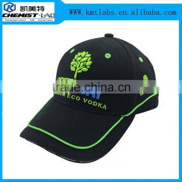 6-Panel custom your own hat with raised embroidered pattern baseball cap with metal buckle