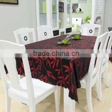 2015 Nweest design with Leafage Table cloth with T/C fabric edge