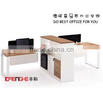 Modern design office furniture 2 seat computer table photos
