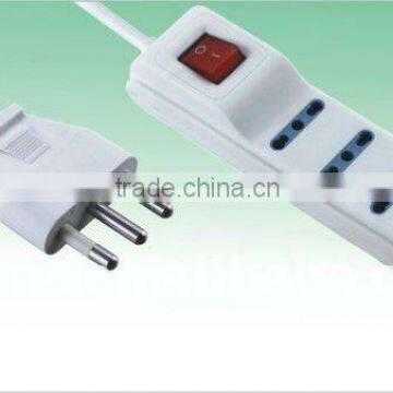 Italy 4 way power strip with luminous switch XS60101-4K