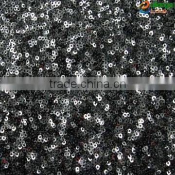 whosale new fancy african velvet lace with black and laser white sequin embroidery for party dress