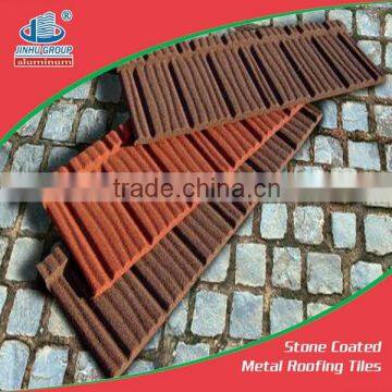colorful sand coated zinc aluminum roof tiles with ISO,SGS,SONCAP