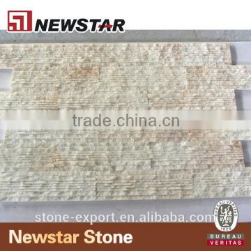 Beige marble ledgestone for wall cladding