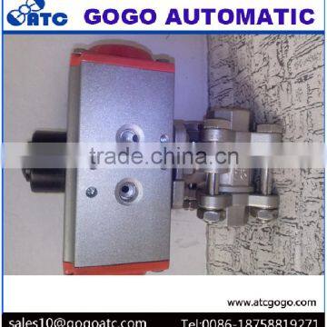 Stainless steel 304 pneumatic three piece ball valves screw thread ball valve dn15