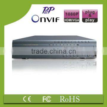 ONVIF 25CH network nvr system support 8*3000GB SATA HDDs P2P plug and play /HDMI/ mobile surveillance/CMS (A9425E)