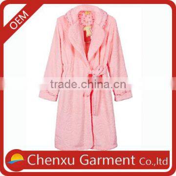modern girls dresses ladies winter dress designs colored bathrobe 100% cotton