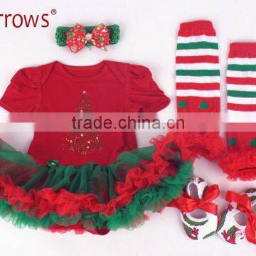 Western Girls Outfits 2016 New Years Children Clothing Set Kids Christmas Clothes for Cute Baby Girl photo-2