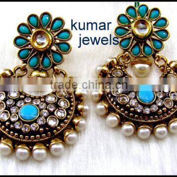 Beaded Firoza Earring