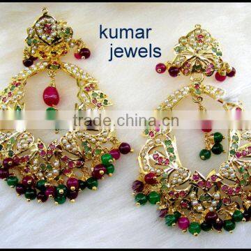 Multi-Stone Jadau Earring