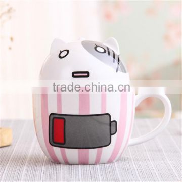 Best sellers 2017 Christmas day for children gift Cute cartoon porcelain coffee mugs with gift box packing wholesale