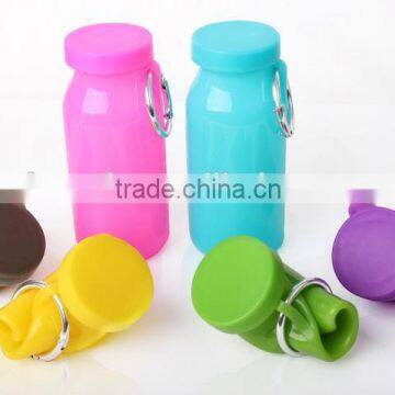 Outdoor travel bottle silicone folding bottle hot resistant portable telescopic cup Collapsible Silicone Travel Cup