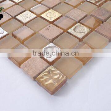 MB SMP33 Sweet Home Decorative Glass Mosaic Mix Natural Stone Mosaic Tile Hotel Mosaic Wall Tile photo-4