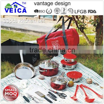 High quality popular fashionable 33 pcs china cookware set